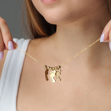 Personalised Child Name Necklace - Custom Name Necklace - Birthday Gifts for Her - Custom Necklace - Necklaces for Girlfriend Necklace Gold / 1 Foot Brother & Sisters